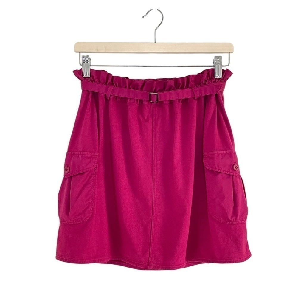 Agnes b. Sport b. Paris Vintage Y2K Paper Bag Cargo Mini Skirt Magenta Small